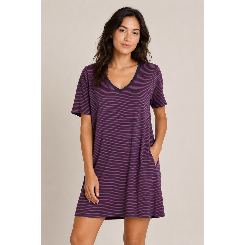 Scotch & Soda Striped T-Shirt Dress | Size Large